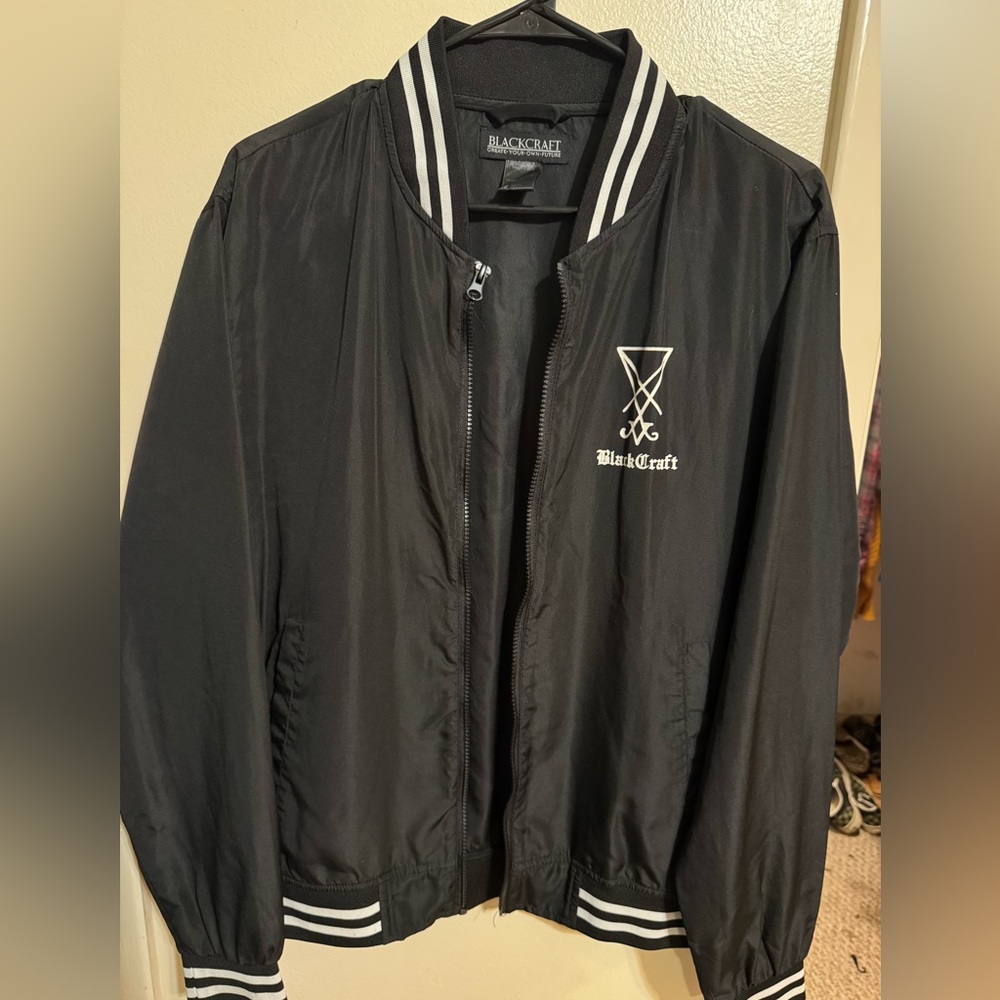 Blackcraft Cult Black Bomber Jacket with Logo